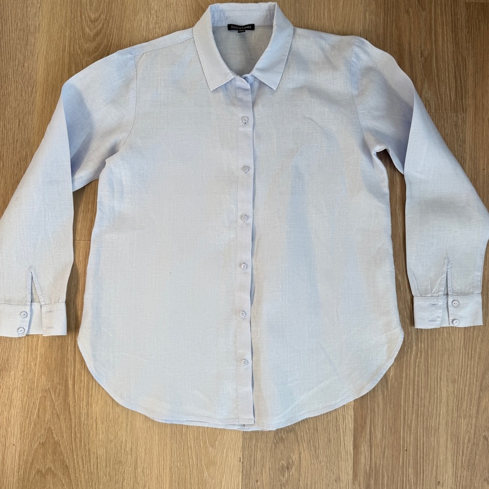 Eileen Fisher Sky Blue Button Down Shirt